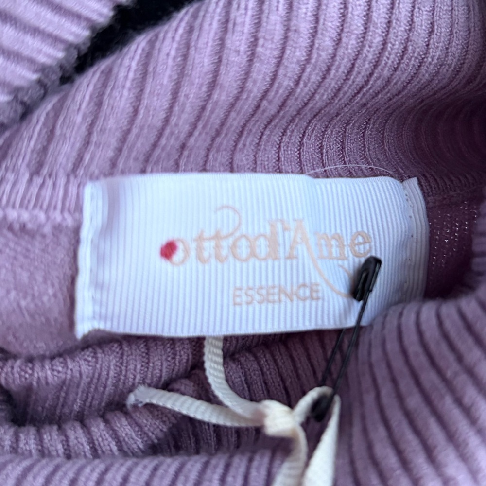 🆕 Ottod’Ame Essence Lavender Turtleneck Sweater US 10 Made in Italy ViscoseBlend - Picture 13 of 17
